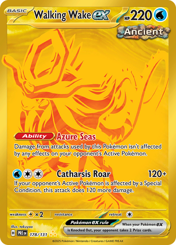 Walking Wake ex 178/131 gold etched Hyper Rare by takuyoa, Prismatic Evolutions