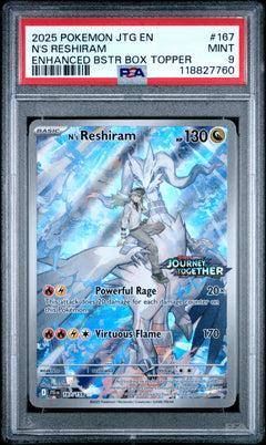 N's Reshiram #167/159 PSA 9 slab, front