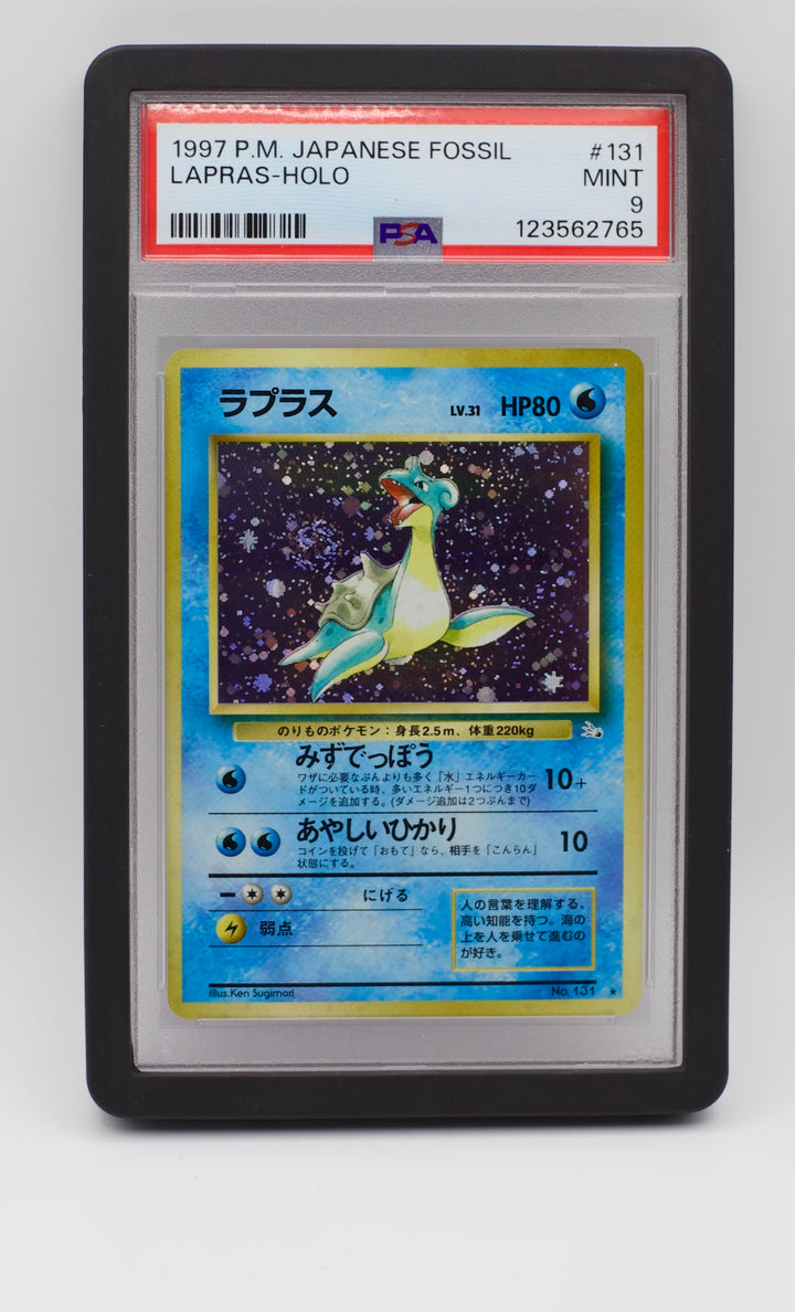 Lapras #131 Holo in PSA 9 - 1997 Pokemon Japanese Fossil (Rare Swirl)