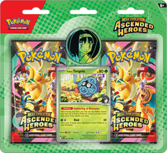 Pokemon TCG: Ascended Heroes Erika/Larry Collection - Mega Evolution (2 Booster Packs + Promo + Coin)