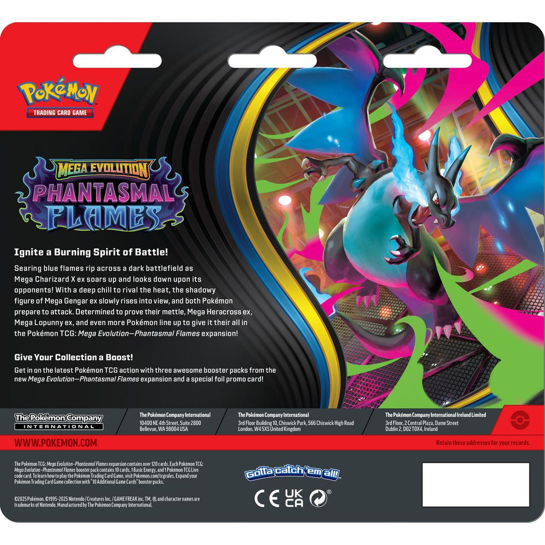 Pokémon TCG: Phantasmal Flames 3 Pack Bister (3 Booster Packs + Promo) - Mega Evolution