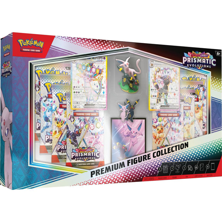 Pokemon TCG: Prismatic Evolutions Premium Figure Collection (11 Booster Packs)