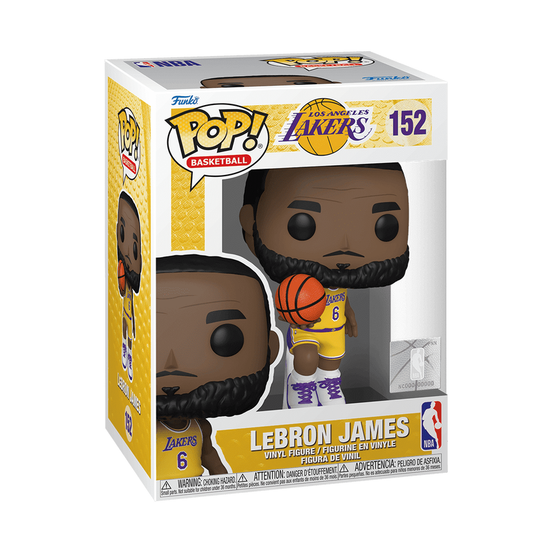 Funko Pop! Lebron James #152 in 6 Yellow Jersey NBA Los Angeles Lakers Basketball Vinyl Figure