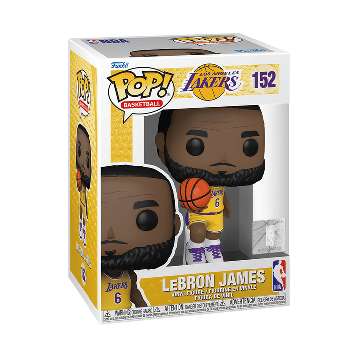 Funko Pop! Lebron James #152 in 6 Yellow Jersey NBA Los Angeles Lakers Basketball Vinyl Figure