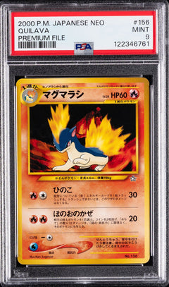 Quilava #156 in PSA 9 - Pokemon 1999 Japanese Neo Promo Premium File