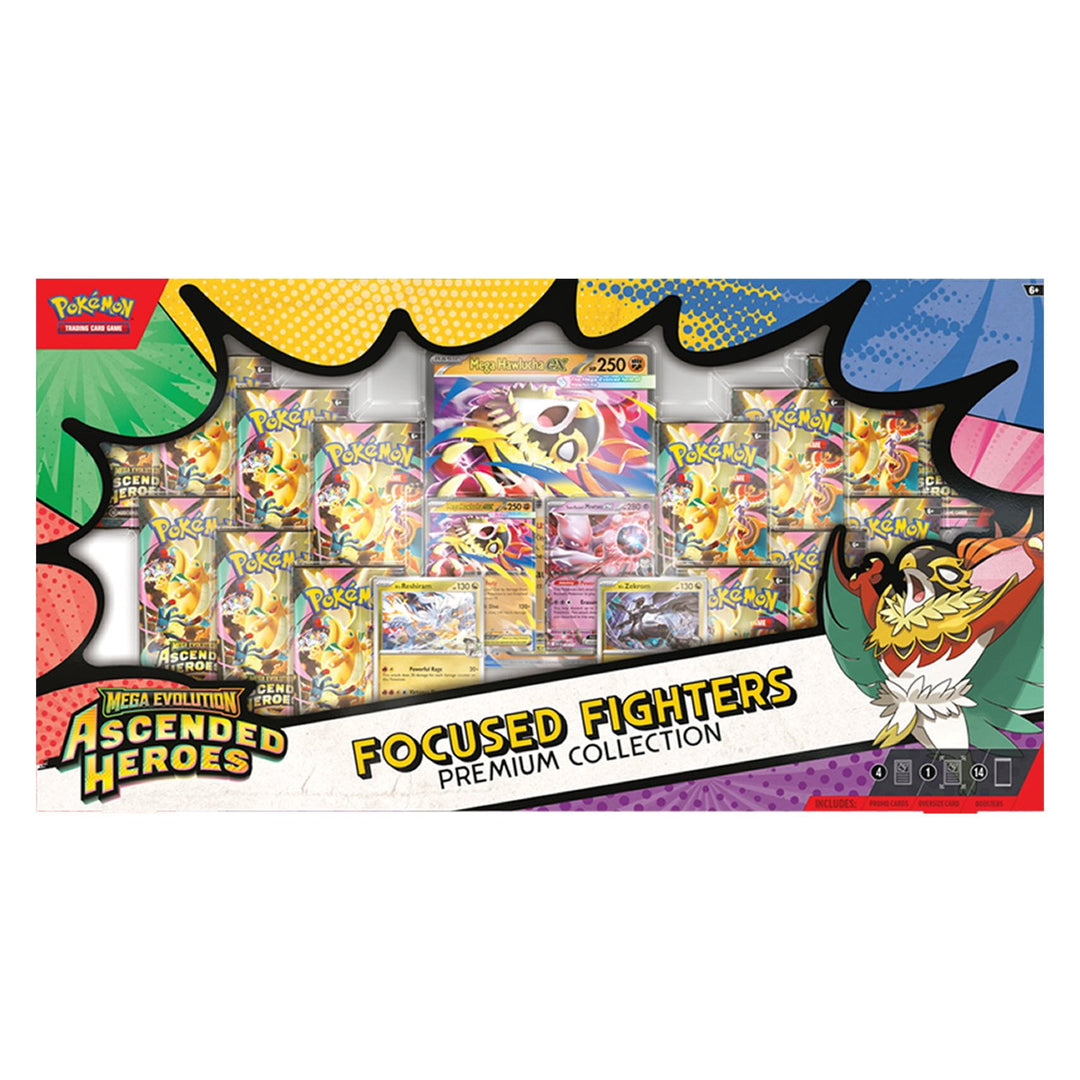 Pokémon TCG: Ascended Heroes Focused Fighters Premium Collection (14 Booster Packs + Promos) - Mega Evolution 2026