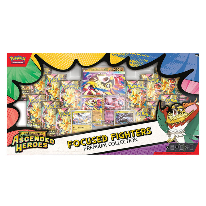 Pokémon TCG: Ascended Heroes Focused Fighters Premium Collection (14 Booster Packs + Promos) - Mega Evolution 2026