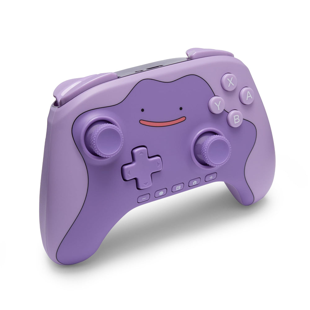 PowerA Advantage Wireless Controller Pokémon: Ditto, three-quarter view from the left