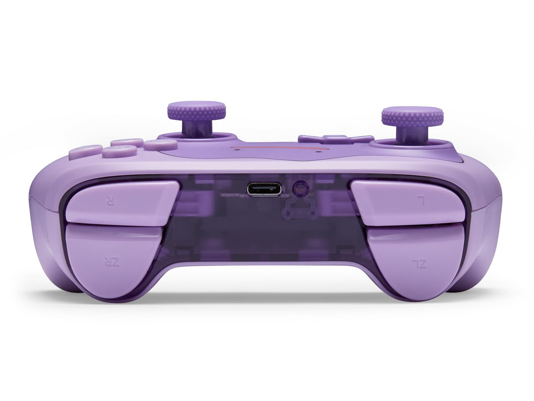 PowerA Advantage Wireless Controller Pokémon: Ditto, top edge with the USB-C port and triggers