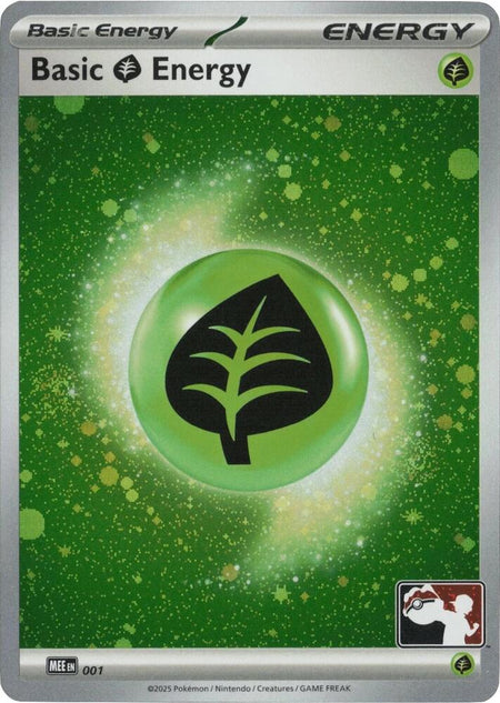Basic Grass Energy #MEE 001 COSMOS HOLO Prize Pack - Mega Evolution Energy Pokemon 2025