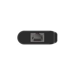 Belkin CONNECT USB-C 6-in-1 Multiport Adapter end view of the Gigabit Ethernet port