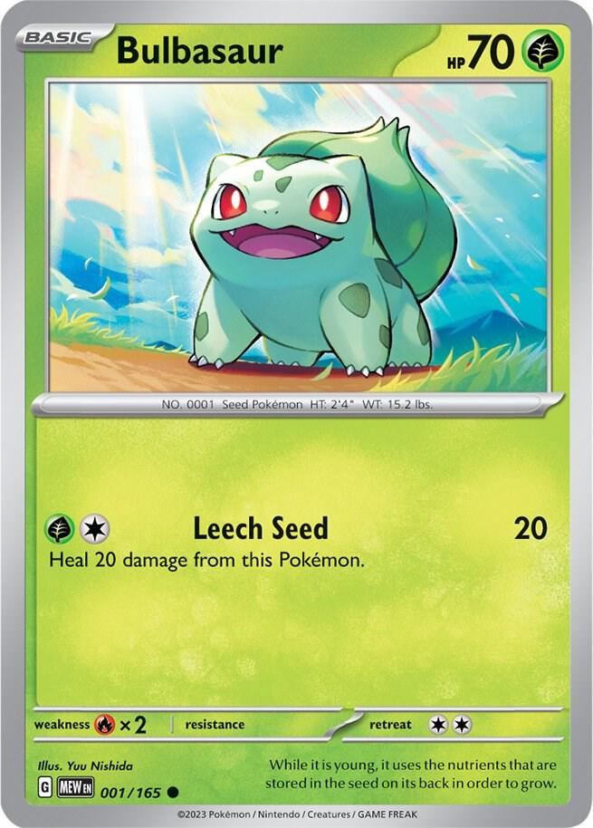 Bulbasaur 001/165 Common Pokémon card - Scarlet & Violet 151