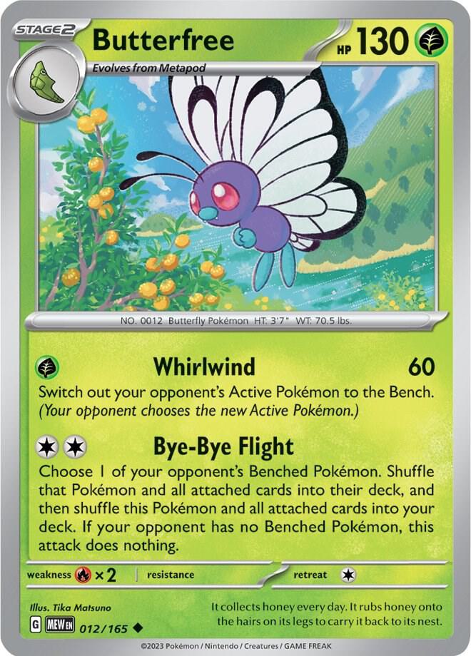 Butterfree 012/165 Uncommon Pokémon card - Scarlet & Violet 151