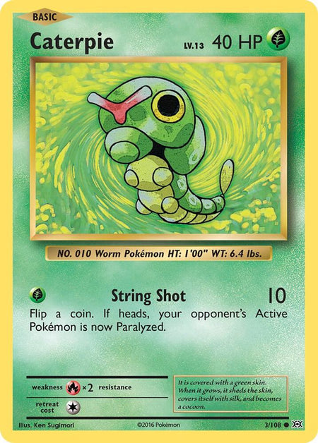 Caterpie #3/108 C - Evolutions XY Pokemon 2016
