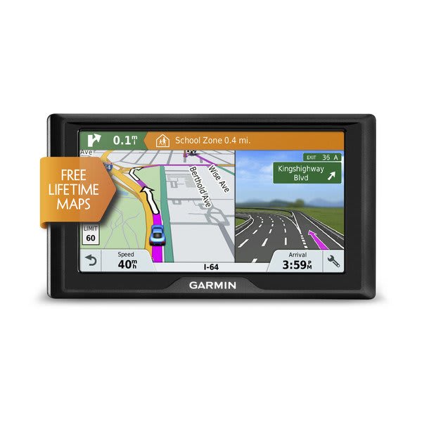 Garmin Drive 61 LM GPS navigator, front, free lifetime maps