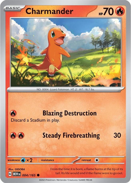 Charmander #004/165 C - Scarlet & Violet 151 Pokemon 2023