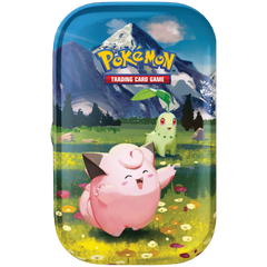 Pokémon TCG: Ascended Heroes Clefairy & Chikorita Mini Tin (2 Booster Packs + Sticker + Art Card) - Mega Evolution 2026