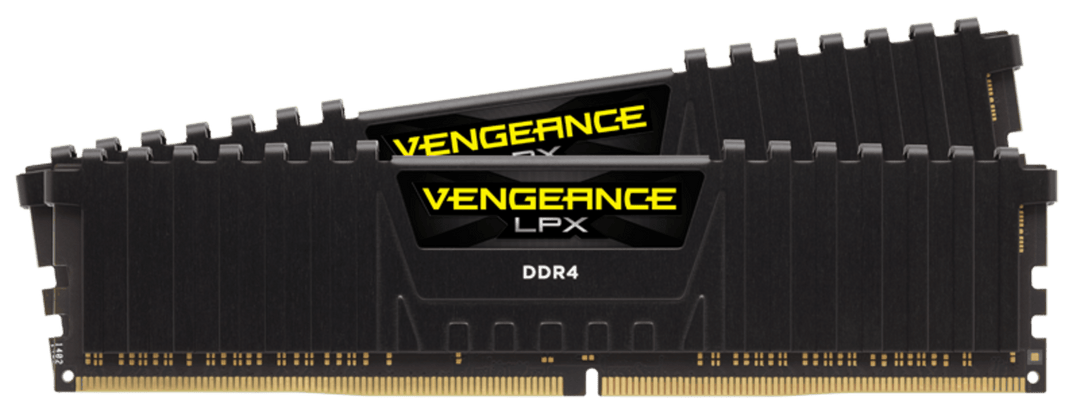 Corsair Vengeance LPX 32GB DDR4 black kit, two modules front