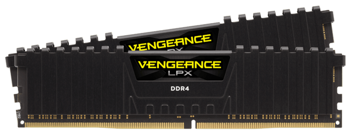 Corsair Vengeance LPX 32GB DDR4 black kit, two modules front