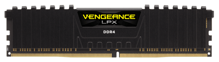 Corsair Vengeance LPX black modules, side profile