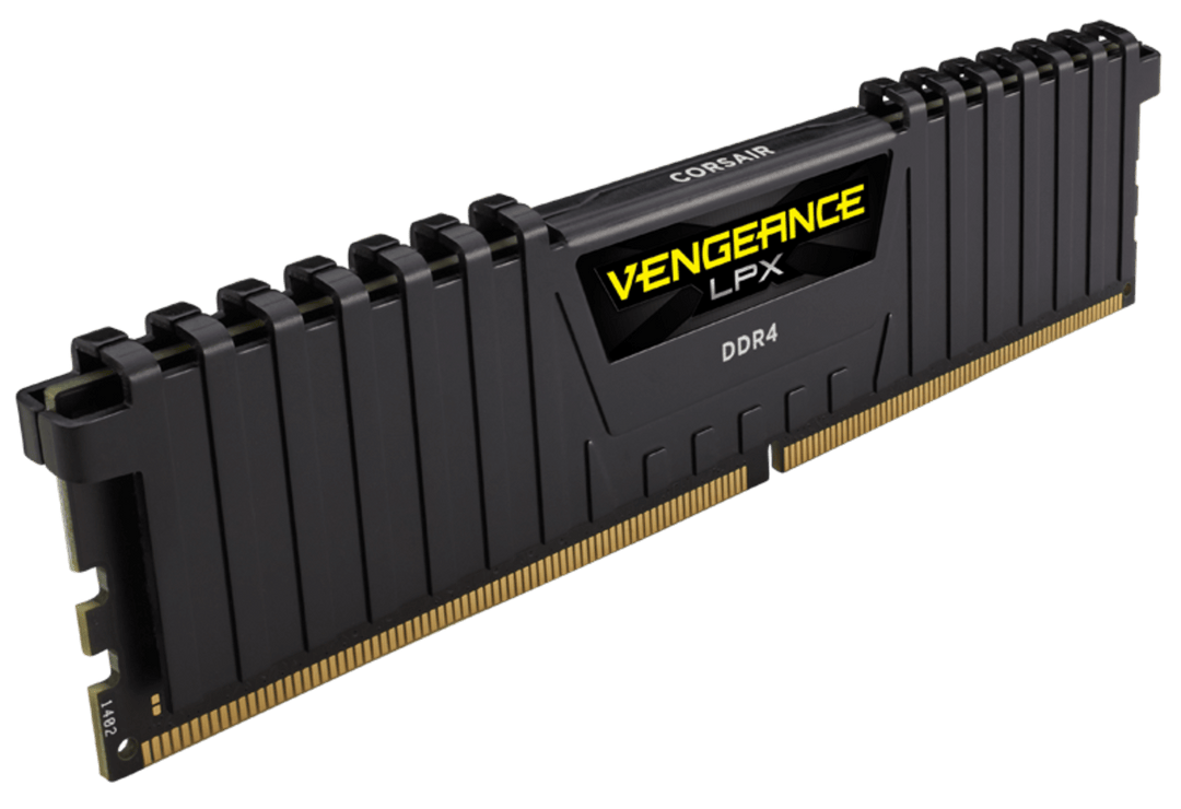 Corsair Vengeance LPX black modules, alternate angle
