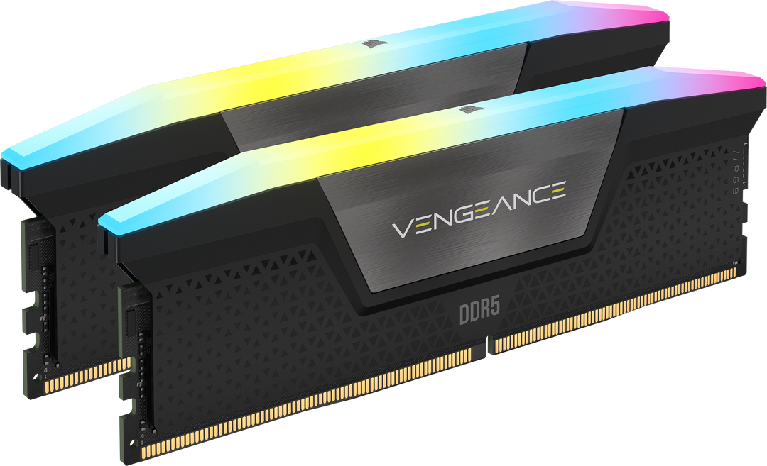 Corsair Vengeance RGB DDR5 32GB black kit, two modules front