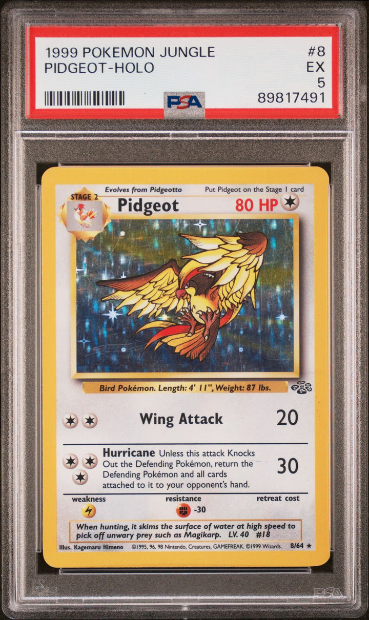 Pidgeot #8 Holo in PSA 5 - Pokemon 1999 Jungle