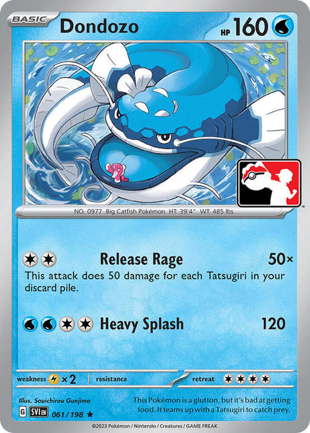 Dondozo #061/198 R Prize Pack - Scarlet & Violet Base Set Pokemon 2023