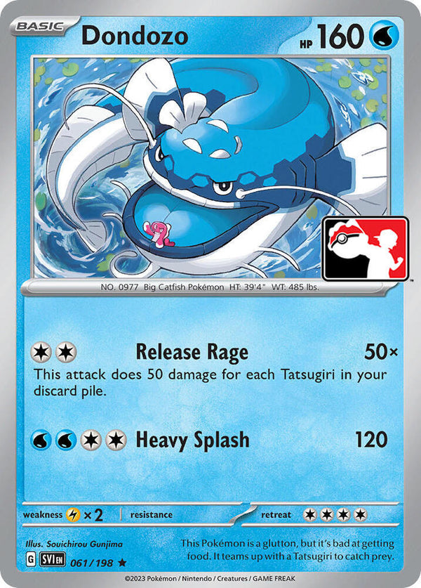 Dondozo 061/198 Rare Prize Pack Pokémon card - Scarlet & Violet Base Set