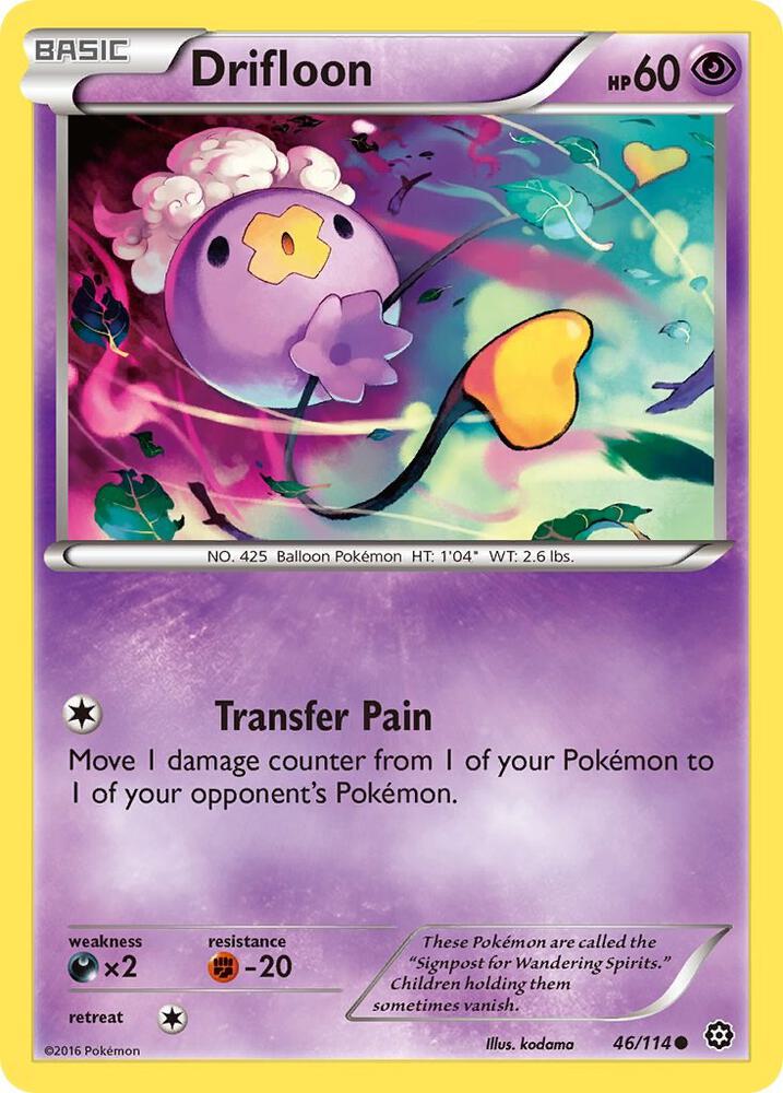 Drifloon 46/114 Common Pokémon card - Steam Siege