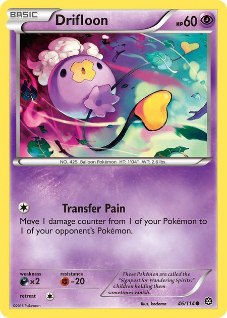 Drifloon #46/114 REV HOLO C - Steam Siege XY Pokemon 2016