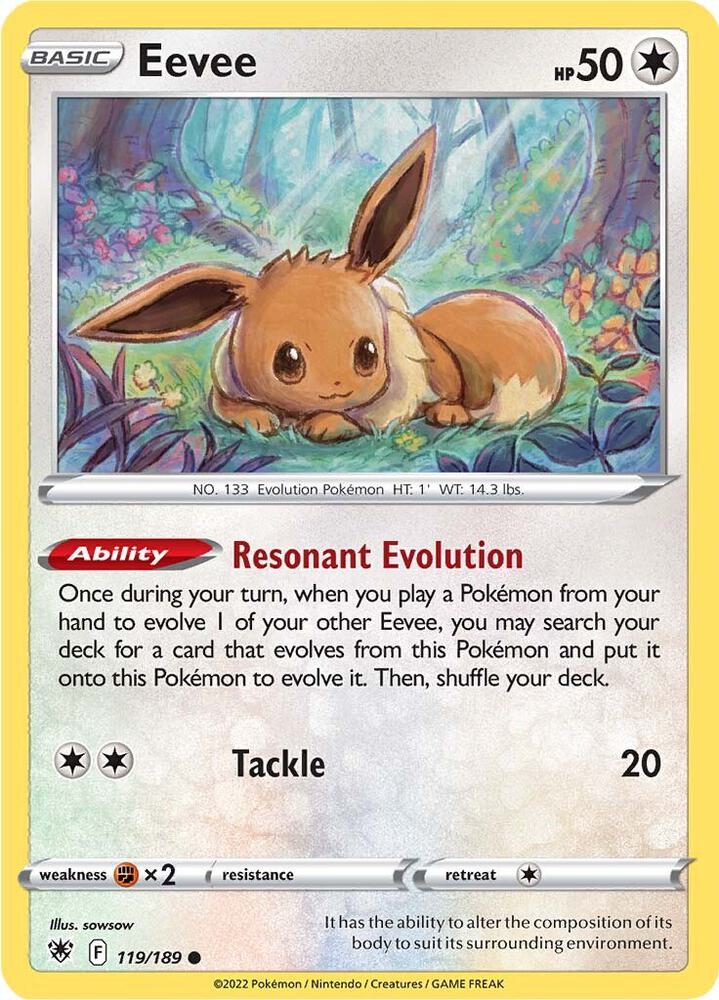Eevee 119/189 Common Pokémon card - Astral Radiance