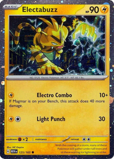 Electabuzz #125/165 COSMOS HOLO C - Scarlet & Violet 151 Pokemon 2023