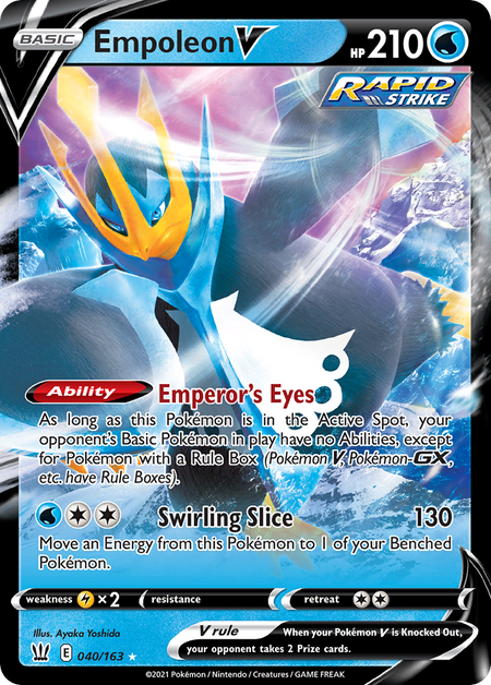 Empoleon V #040/163 HOLO UR - Battle Styles Sword & Shield Pokemon 2021
