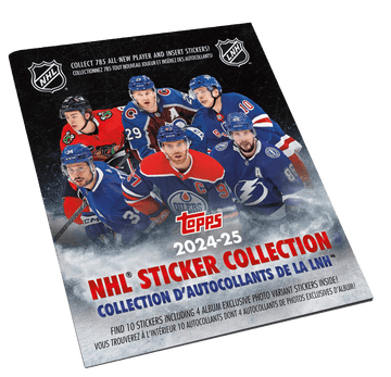Topps NHL Sticker Album 2024-25: album cover at an angle