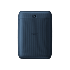 Fujifilm INSTAX Mini Link in Dark Denim, back with the film door and Fujifilm logo