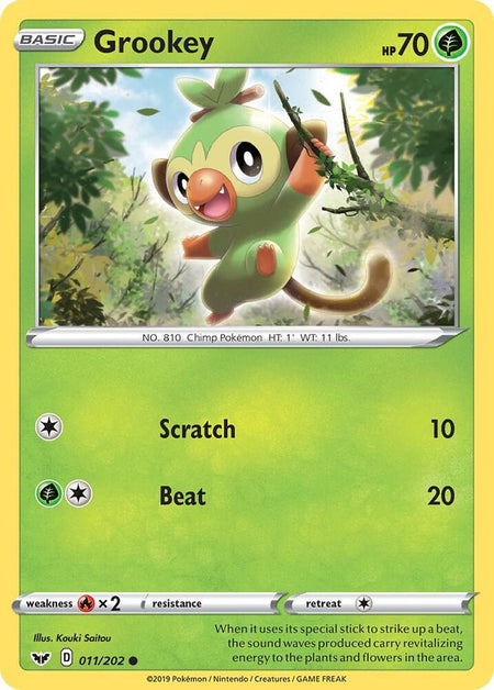 Grookey #011/202 C - Sword & Shield Base Set Pokemon 2020