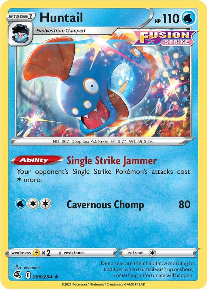 Huntail 066/264 Rare Pokémon card - Fusion Strike