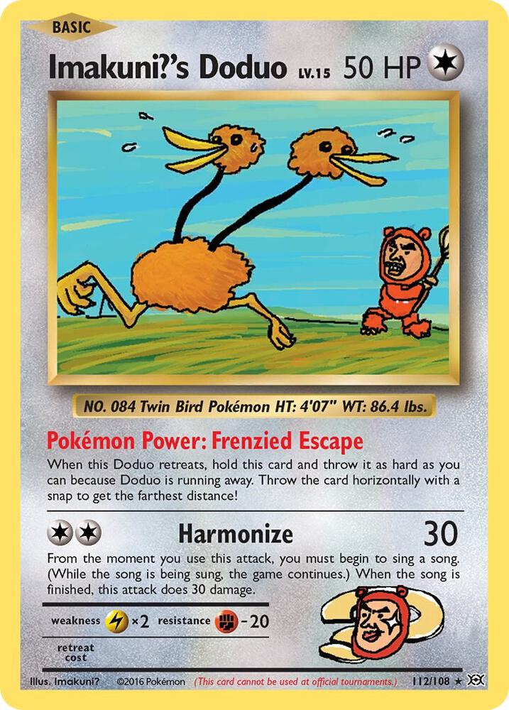 Imakuni?'s Doduo 112/108 Secret Rare Pokémon card - Evolutions
