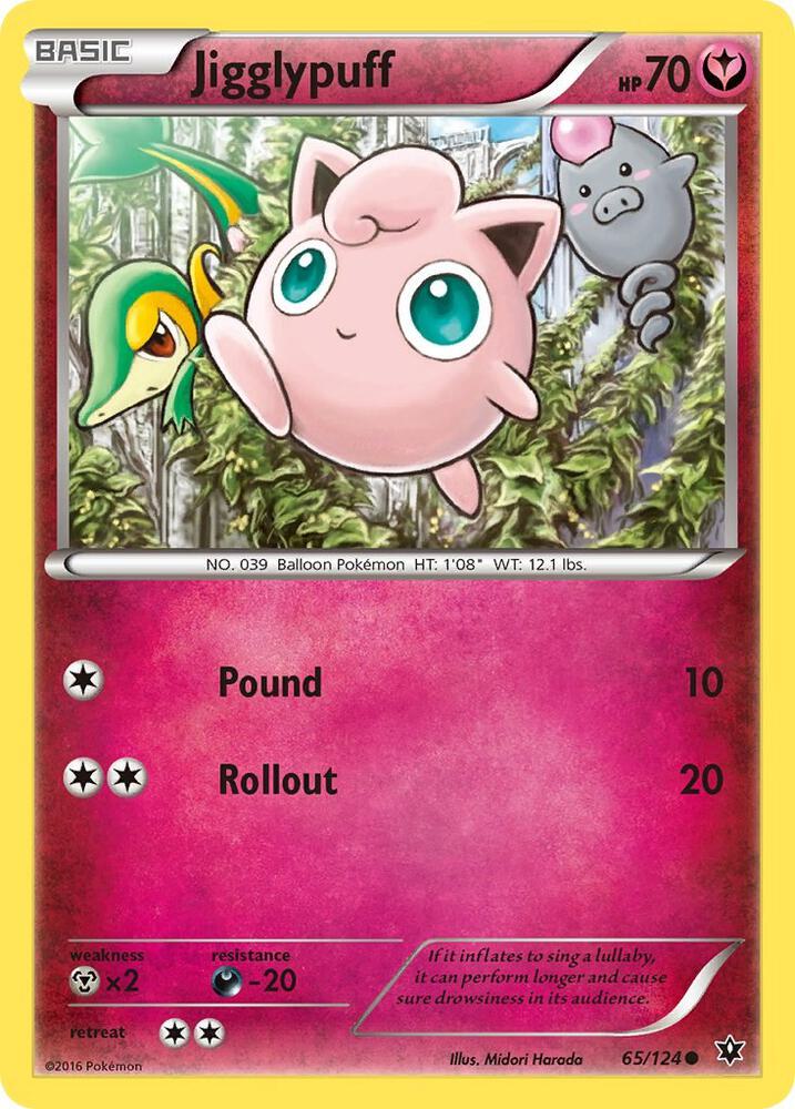 Jigglypuff 65/124 Common Pokémon card - Fates Collide