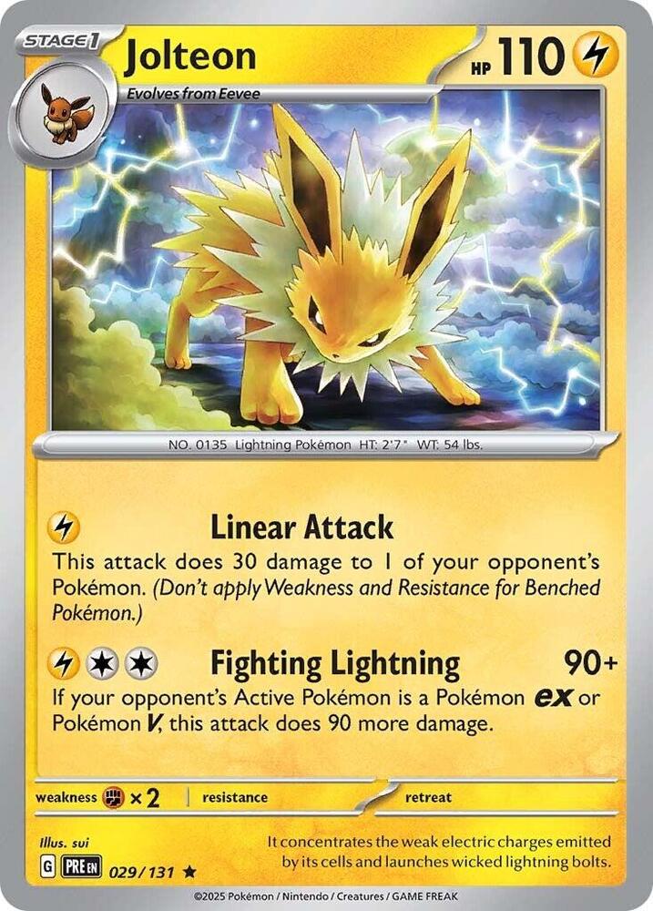 Jolteon 029/131 Rare Pokémon card - Prismatic Evolutions