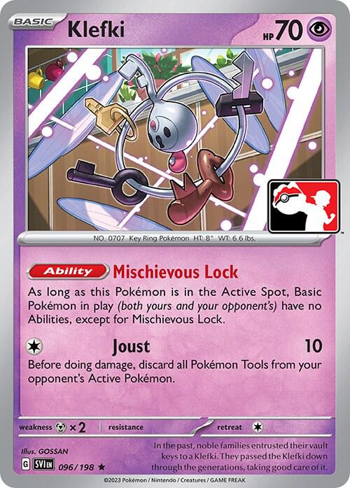Klefki 096/198 Rare Prize Pack Pokémon card - Scarlet & Violet Base Set
