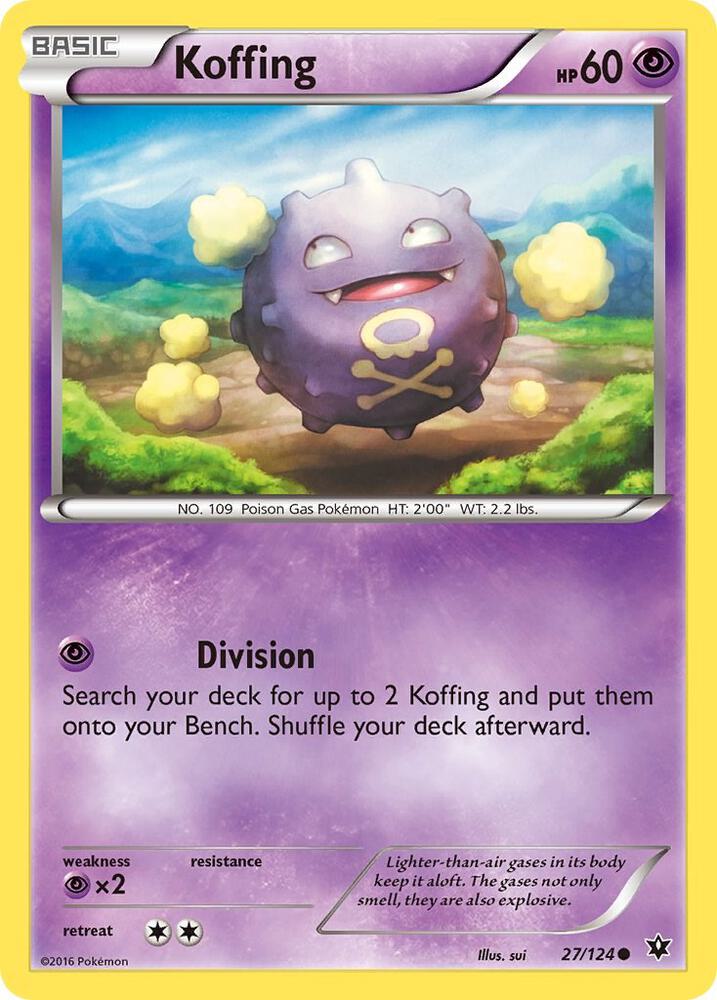 Koffing 27/124 Common Pokémon card - Fates Collide
