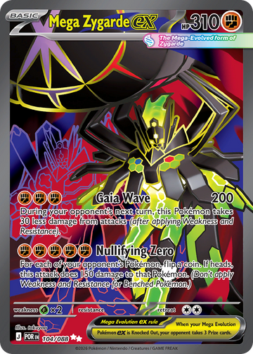 Mega Zygarde ex 104/088 Ultra Rare full art by takuyoa, Pokemon TCG Perfect Order