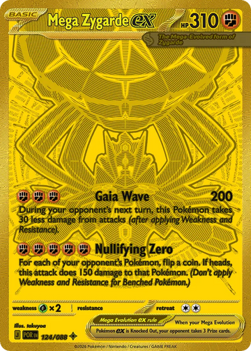 Mega Zygarde ex 124/088 Mega Hyper Rare, Pokemon TCG Perfect Order