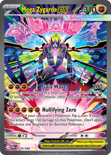 Mega Zygarde ex 120/088 Special Illustration Rare by kantaro, Pokemon TCG Perfect Order