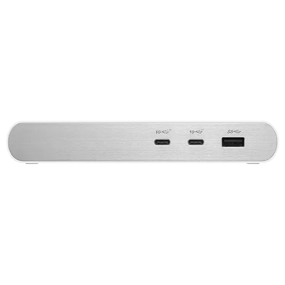 Lenovo 500 USB-C Universal Dock, front edge with two USB-C ports and one USB-A port