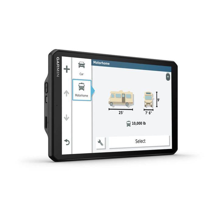 Garmin RV 890, left angle