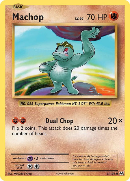 Machop #57/108 C - Evolutions XY Pokemon 2016