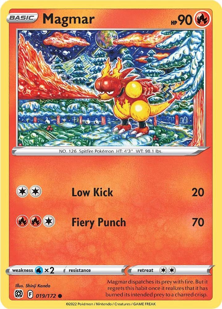 Magmar 019/172 Common Pokémon card - Brilliant Stars